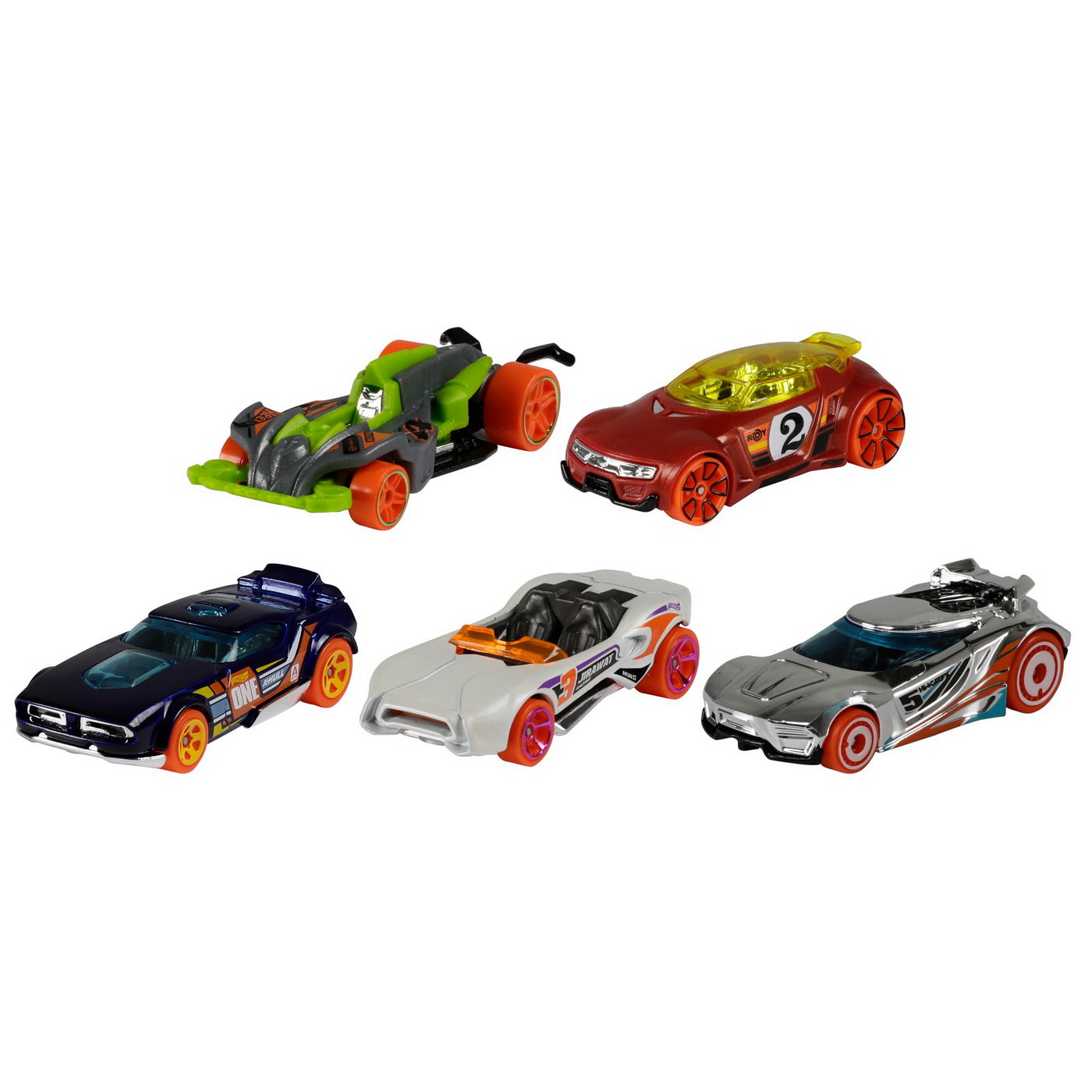 Set 5 masini hot wheels action