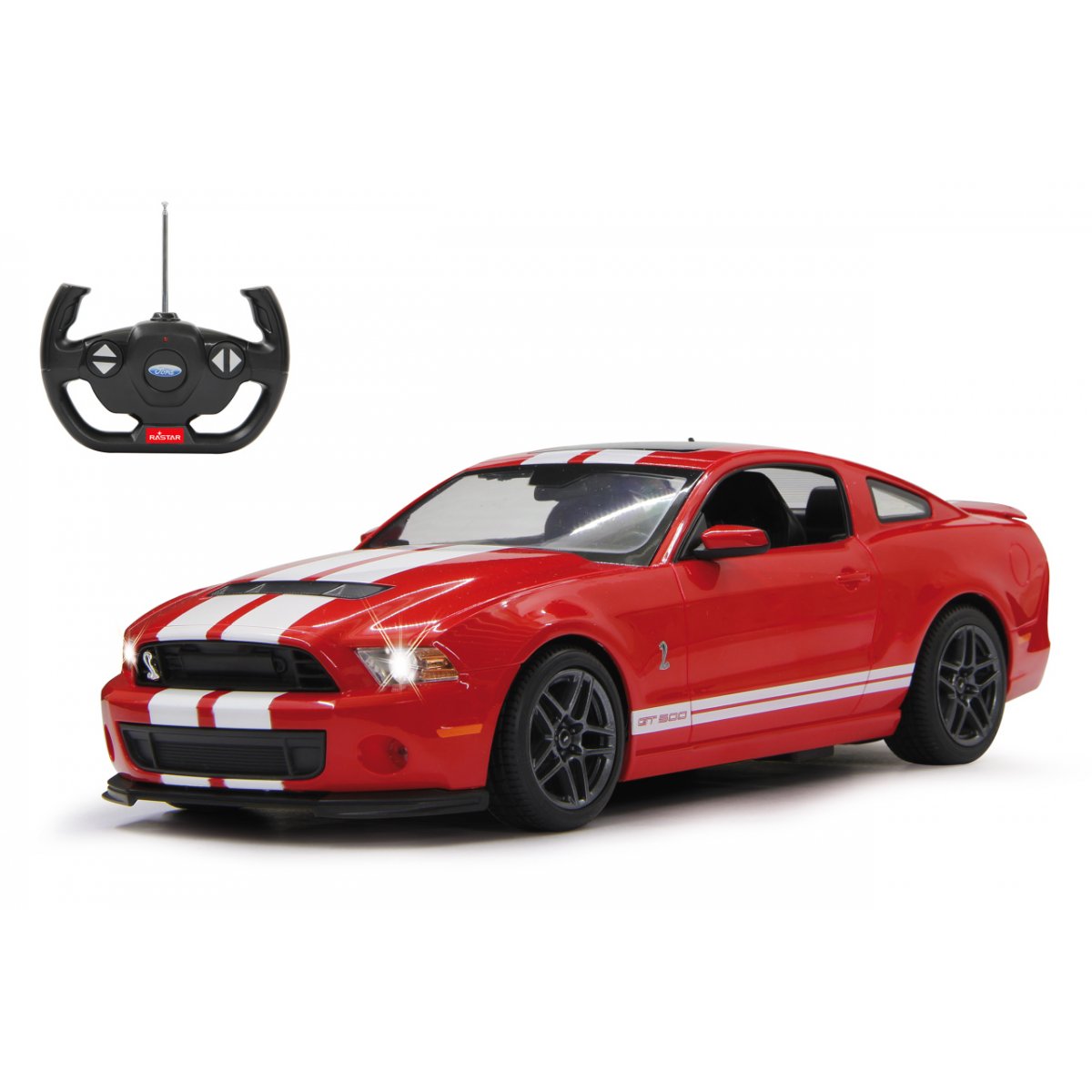 Masina cu telecomanda ford shelby gt500 rosu cu scara 1 la 14