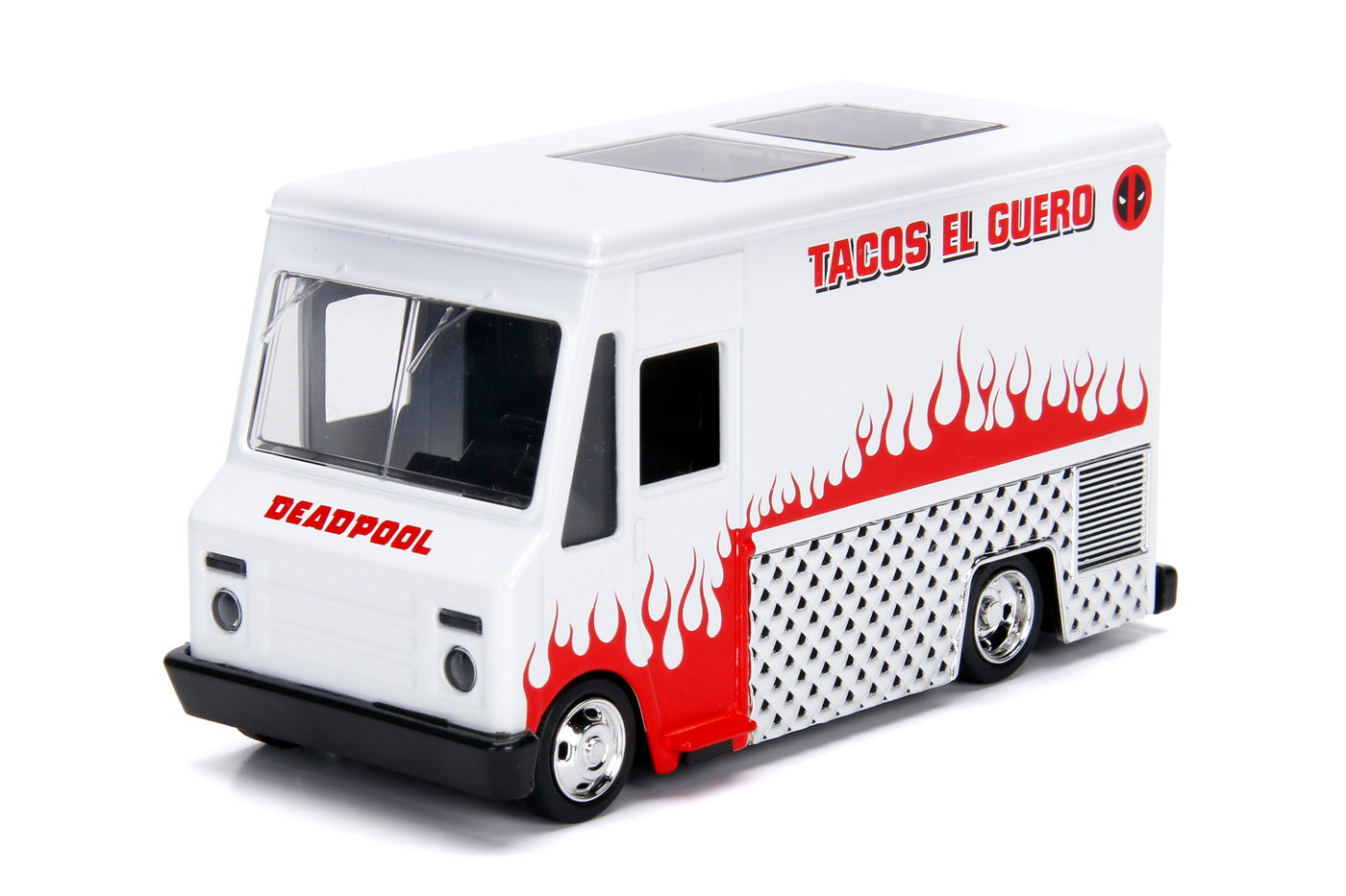 Masinuta metalica food truck a lui deadpool scara 1 la 32