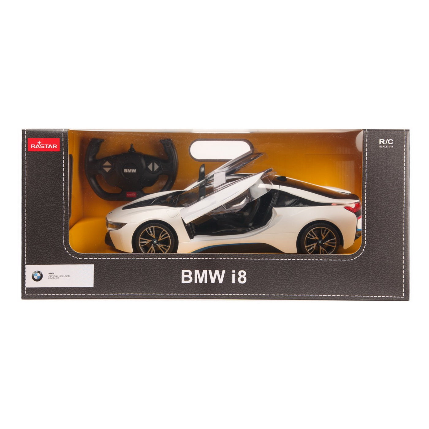 Masina cu telecomanda bmw i8 alb scara 1 la 14