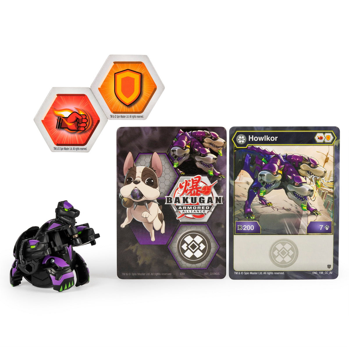 Bakugan s2 bila basic howlkor cu card baku-gear