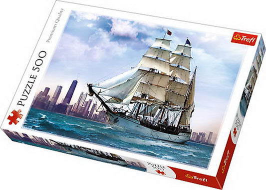 Puzzle trefl 500 navigand spre chicago