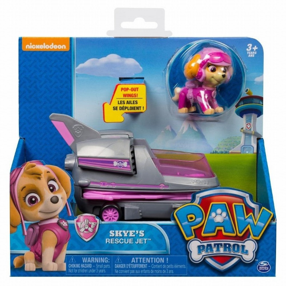 Figurina cu autovehicul paw patrol elicopterul lui skye