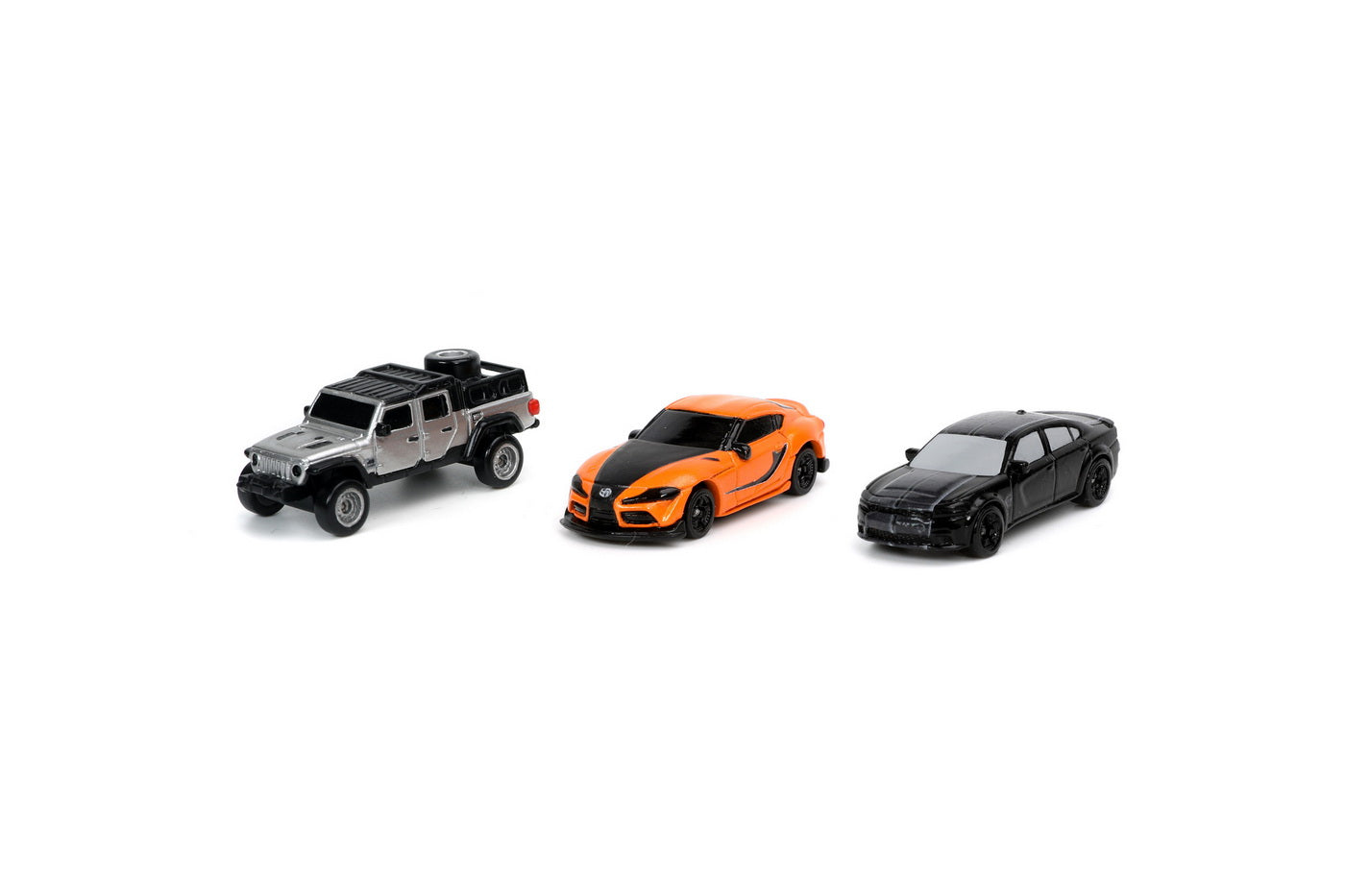 Fast and furious 3 set 3 nano-masini metalice 4cm