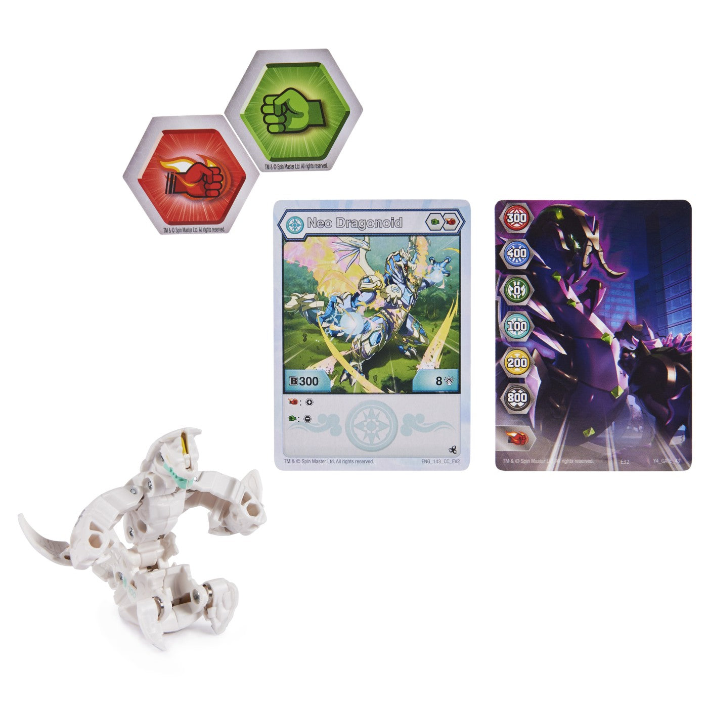 Bakugan s4 bila clasica neo dragonoid alb