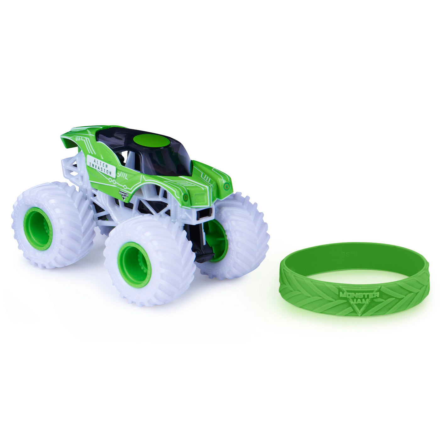 Monster jam masinuta metalica alien invasion scara 1 la 64