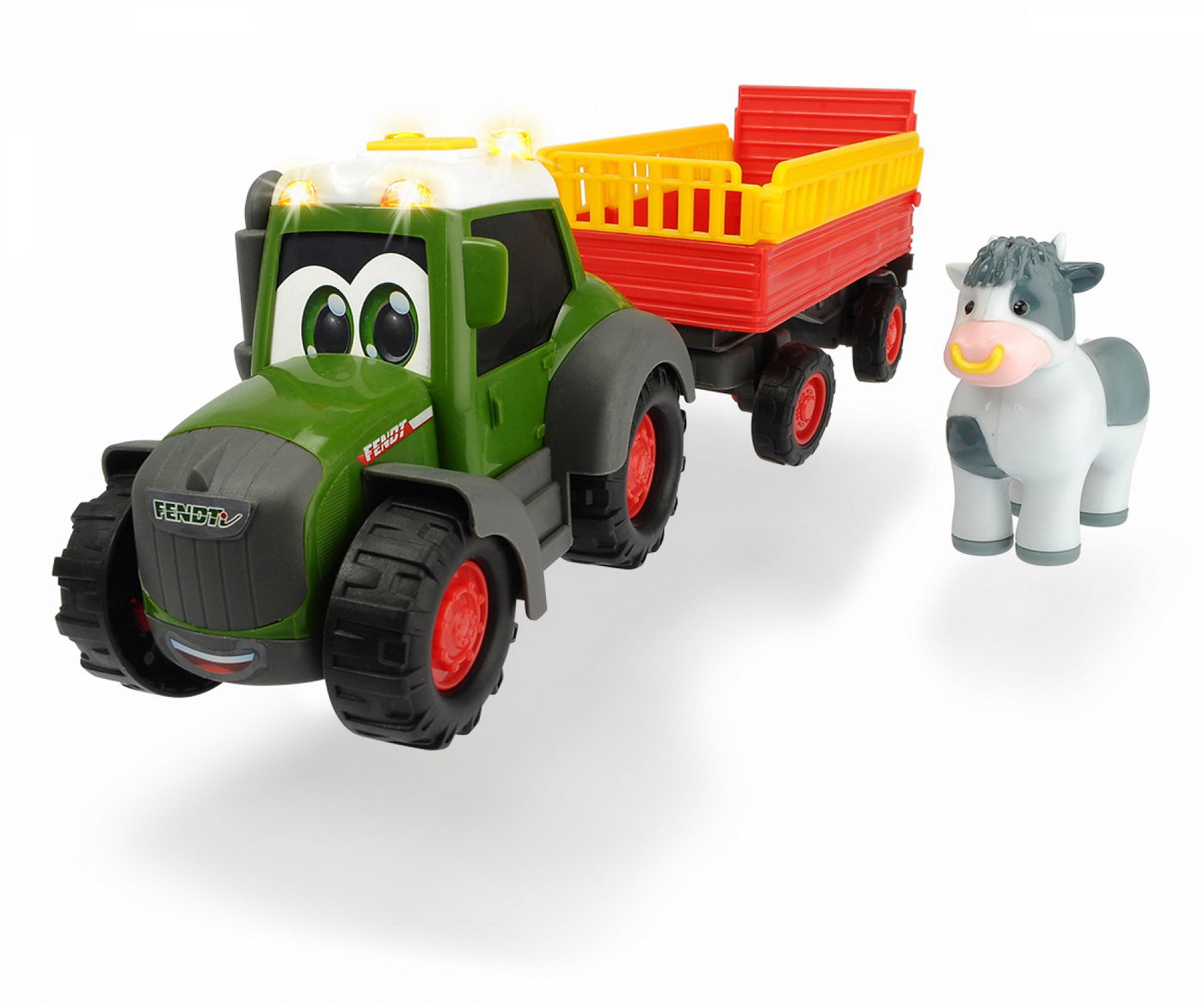 Tractoras cu remorca pentru animale cu figurina vacuta