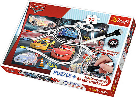 Puzzle trefl 70 plus marker cars2