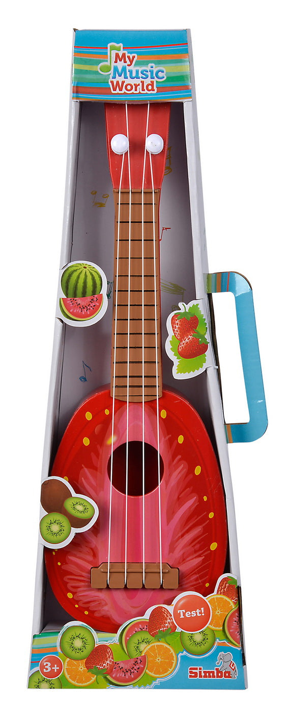 Instrument muzical ukulele cu design de capsuna