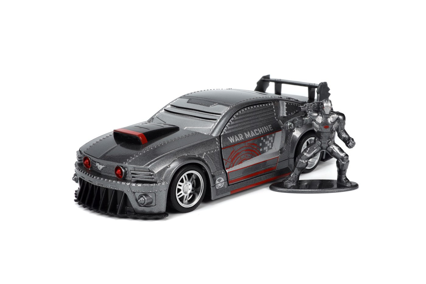 Jada marvel masinuta metalica ford mustang scara 1:32 si figurina metalica war machine