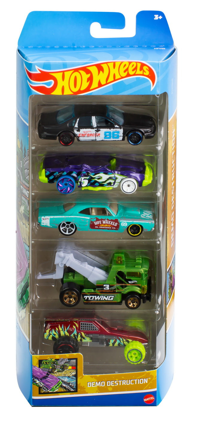 Set 5 masini hot wheels demo destruction