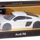 Masina cu telecomanda audi r8 alb cu scara 1 la 14