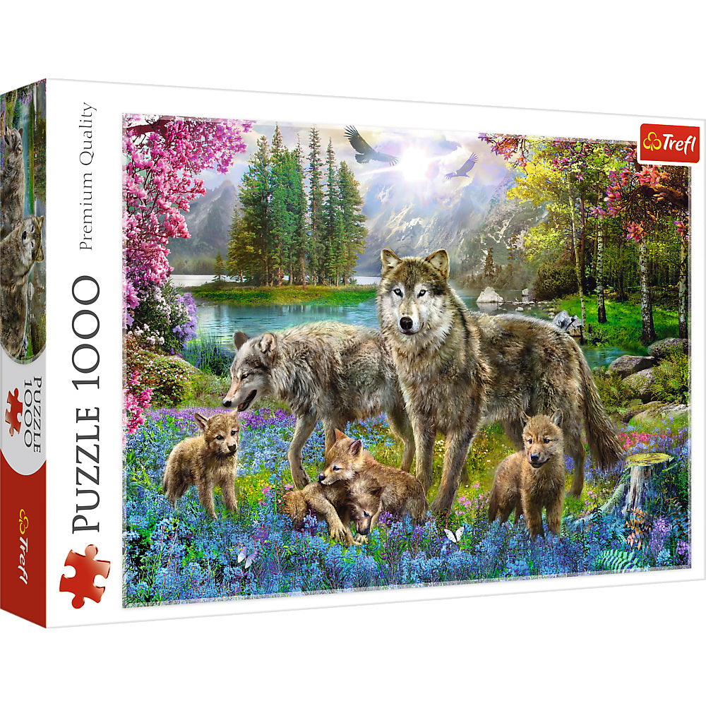 Puzzle trefl 1000 familie de lupi