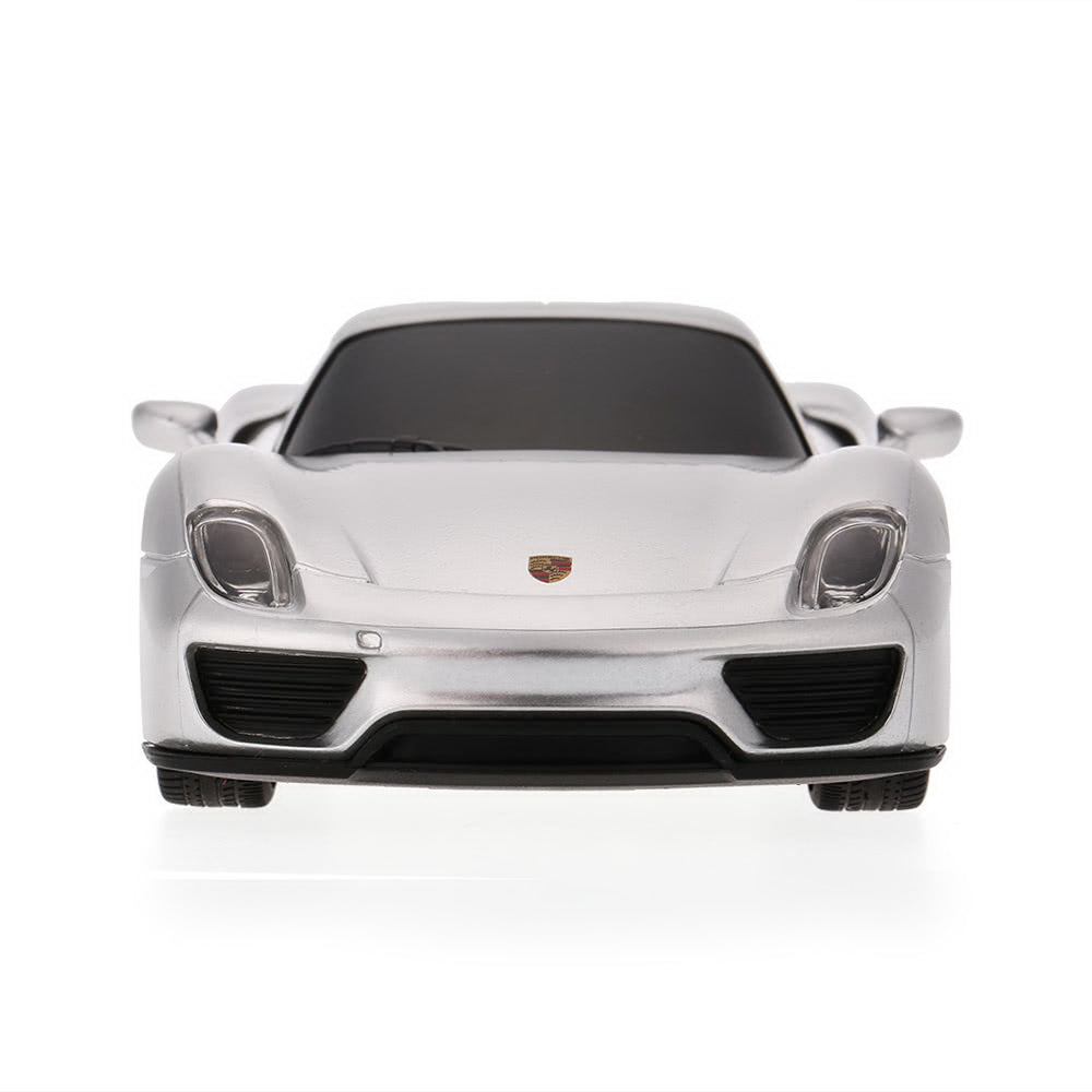 Masina cu telecomanda porsche 918 spyder argintiu cu scara 1 la 24