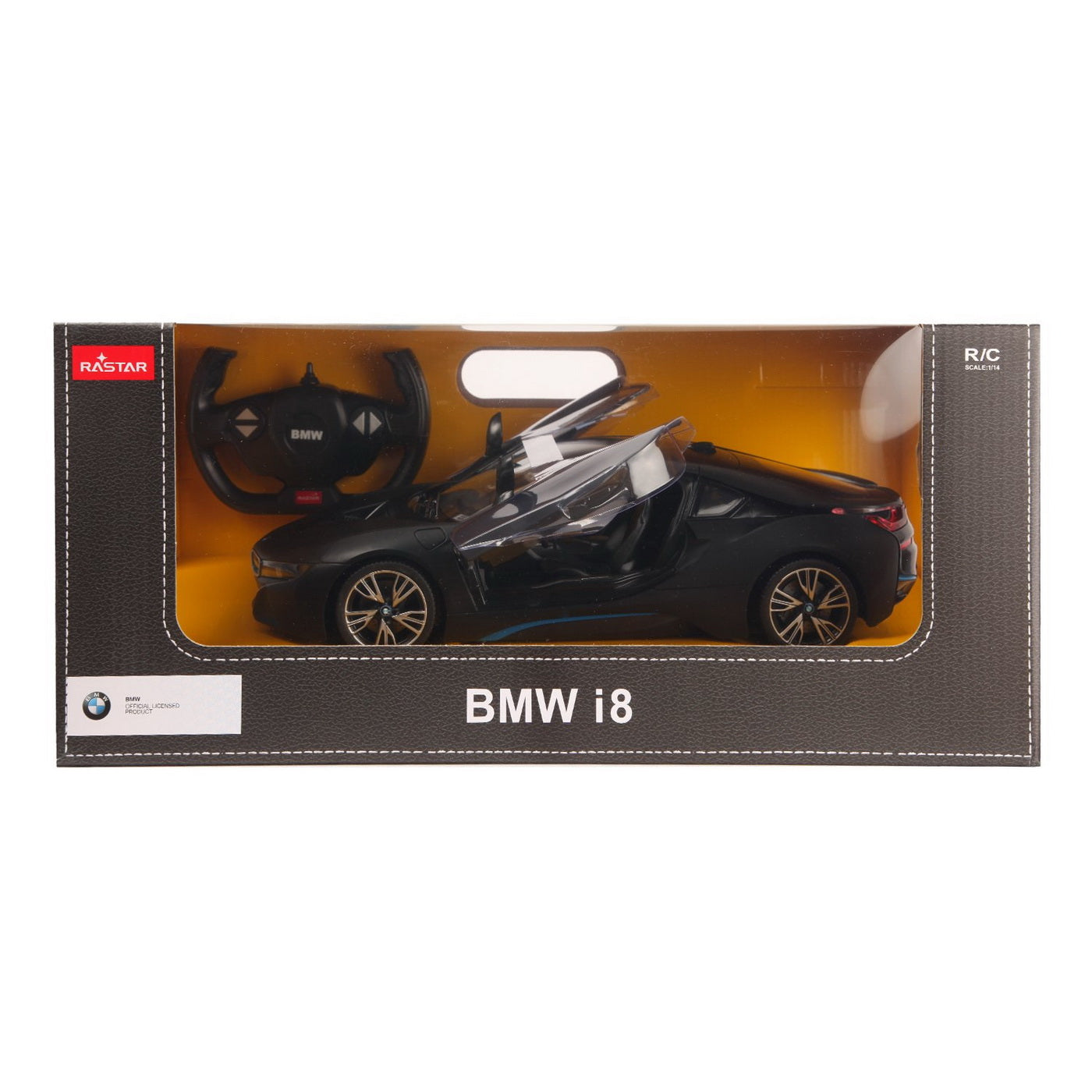 Masina cu telecomanda bmw i8 negru scara 1 la 14