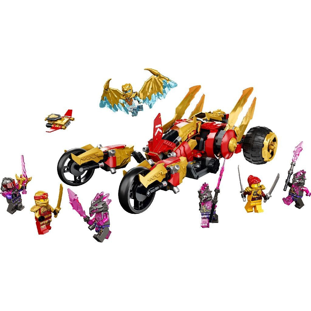 Lego ninjago vehiculul dragon auriu de lupta al lui kai 71773