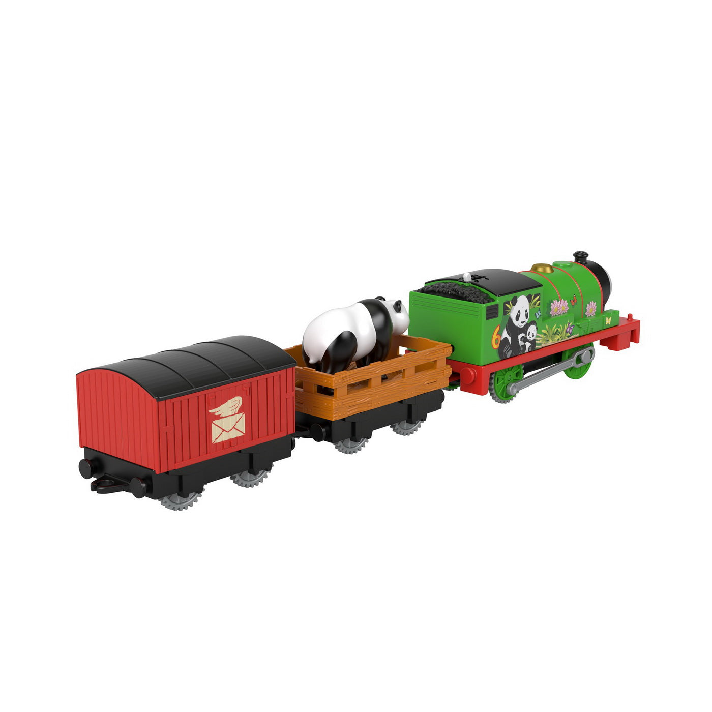 Thomas locomotiva motorizata safari panda percy