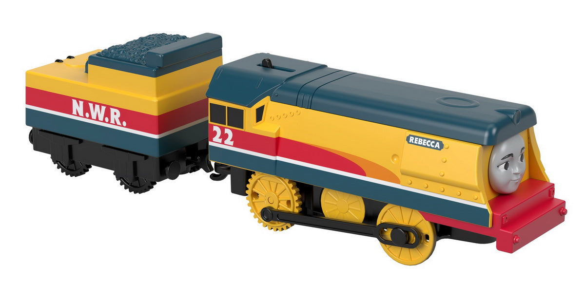 Thomas trackmaster locomotiva rebecca cu vagon