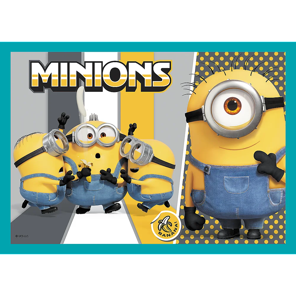 Puzzle trefl minions 4in1 lumea fericita a minionilor