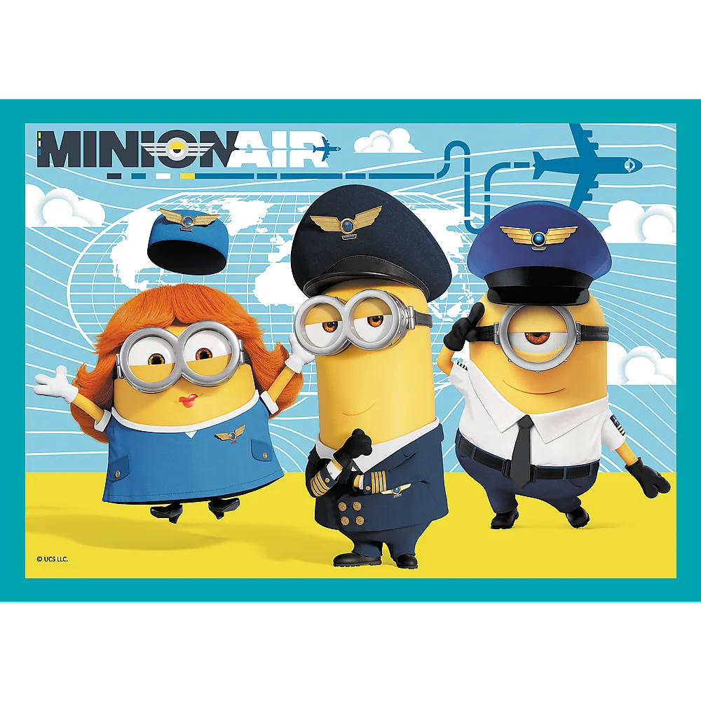 Puzzle trefl minions 4in1 lumea fericita a minionilor