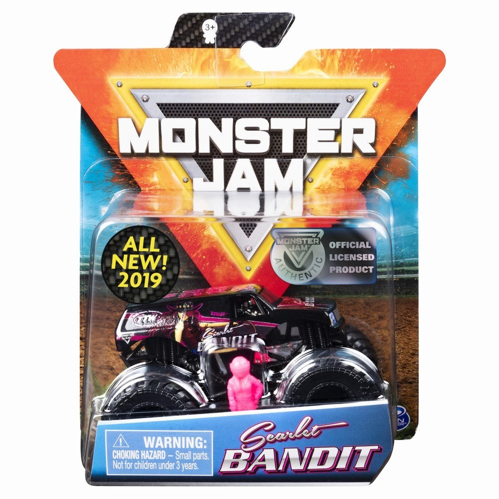 Monster jam metalica scarlet bandit scara 1 la 64