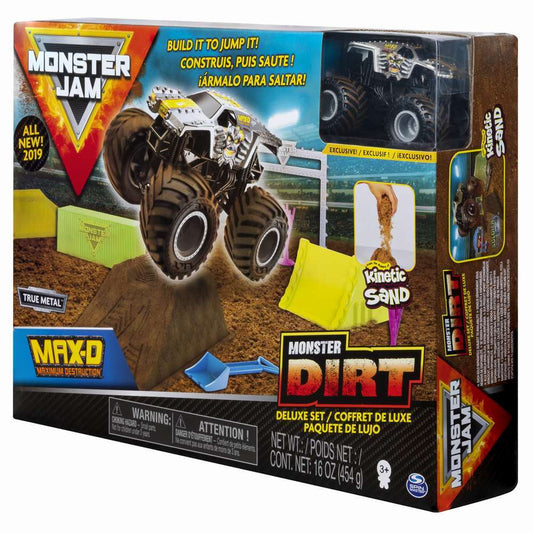 Monster jam set camioneta cu nisip si accesorii maxfun