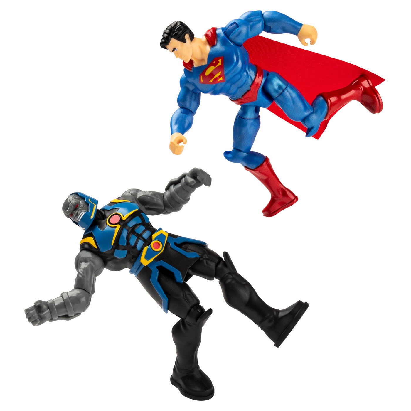 Set 2 figurine flexibile superman si darkseid cu 6 accesorii