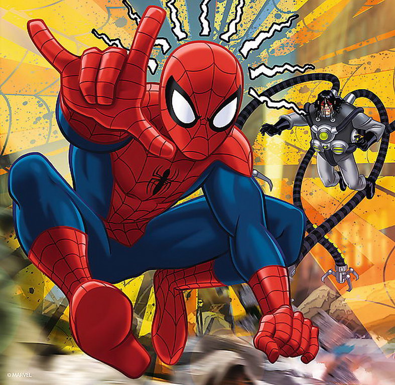 Puzzle trefl 3in1 lumea lui spiderman