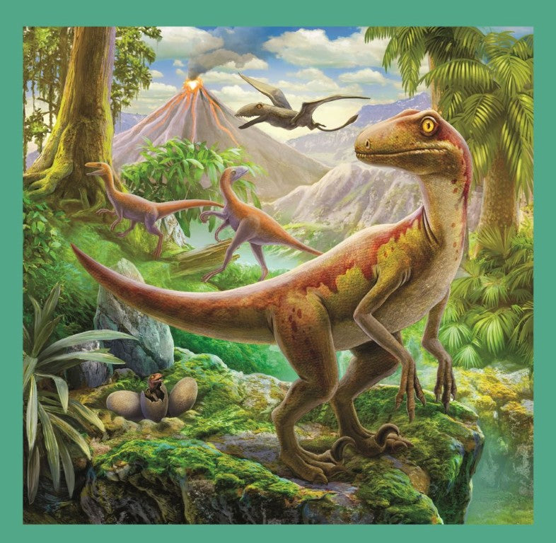 Puzzle trefl 3in1 lumea extraordinara a dinozaurilor