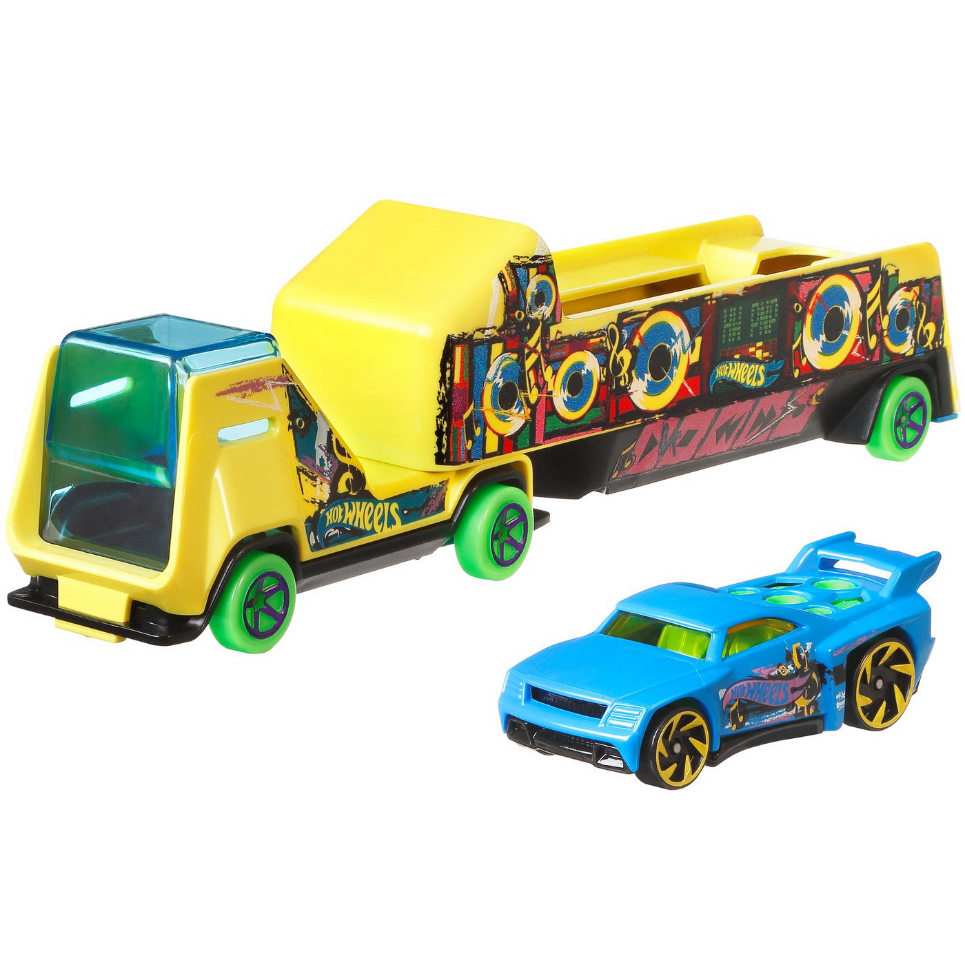 Set camion si masina sport hot wheels park and play