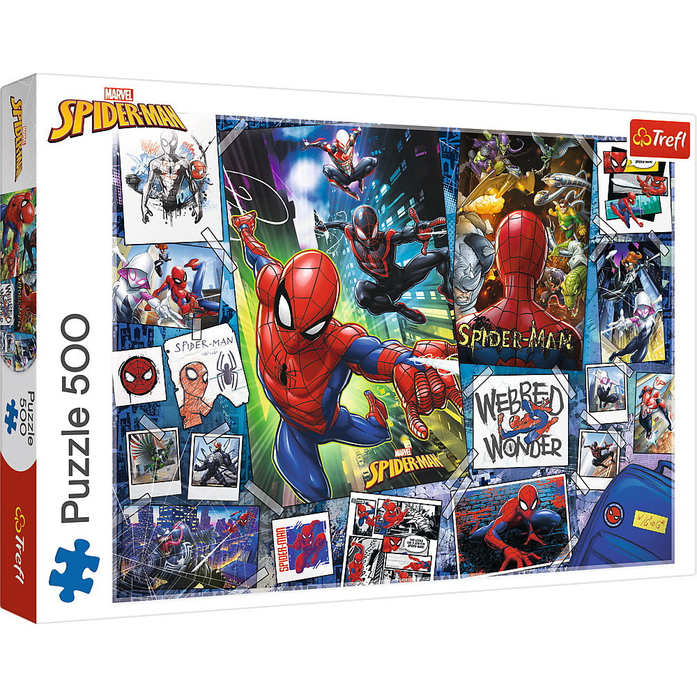 Puzzle trefl 500 poster cu spider-man supereroul