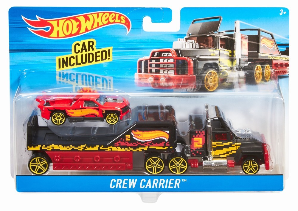 Hot wheels set camion si masina sport crew carrier