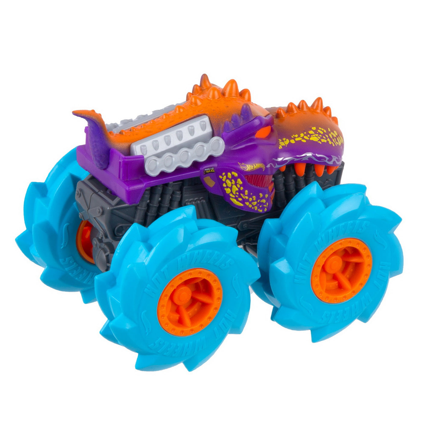 Hot wheels monster truck masinuta twister tredz mega wrex albastru scara 1:43