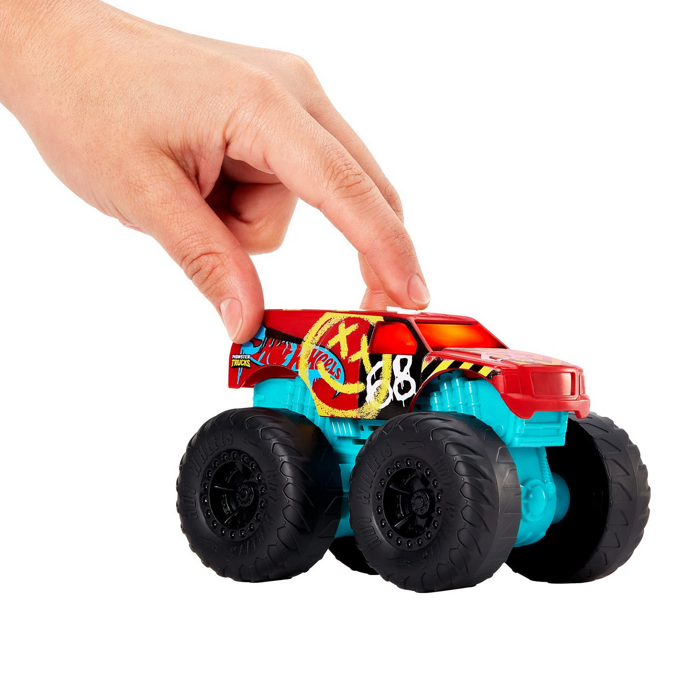 Hot wheels monster truck roarin wreckers demo derby cu functii si sunete scara  1:43