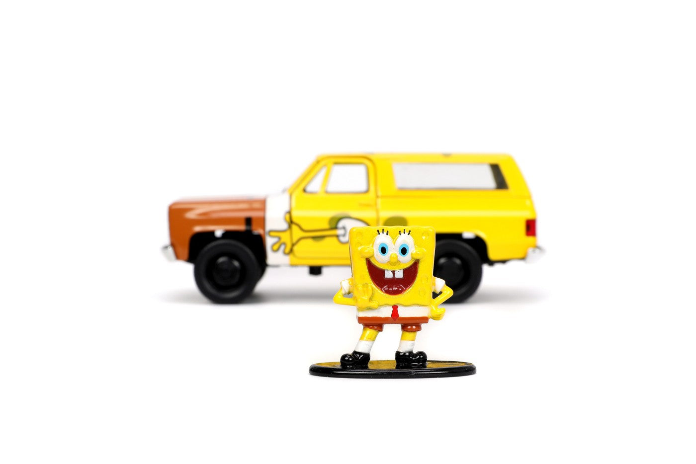 Jada set masinuta metalica chevy k5 blazer si figurina sponge bob