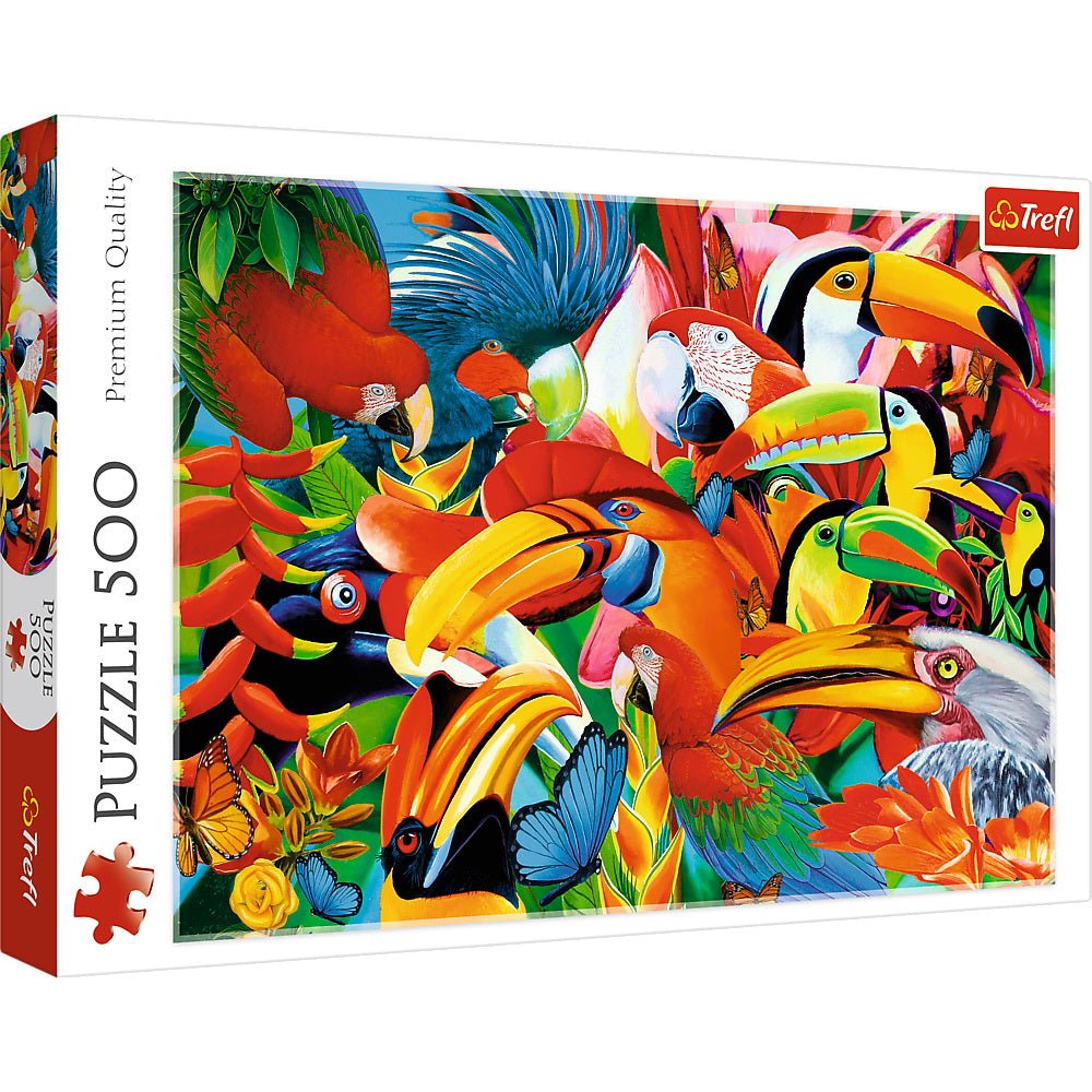 Puzzle trefl 500 pasari colorate