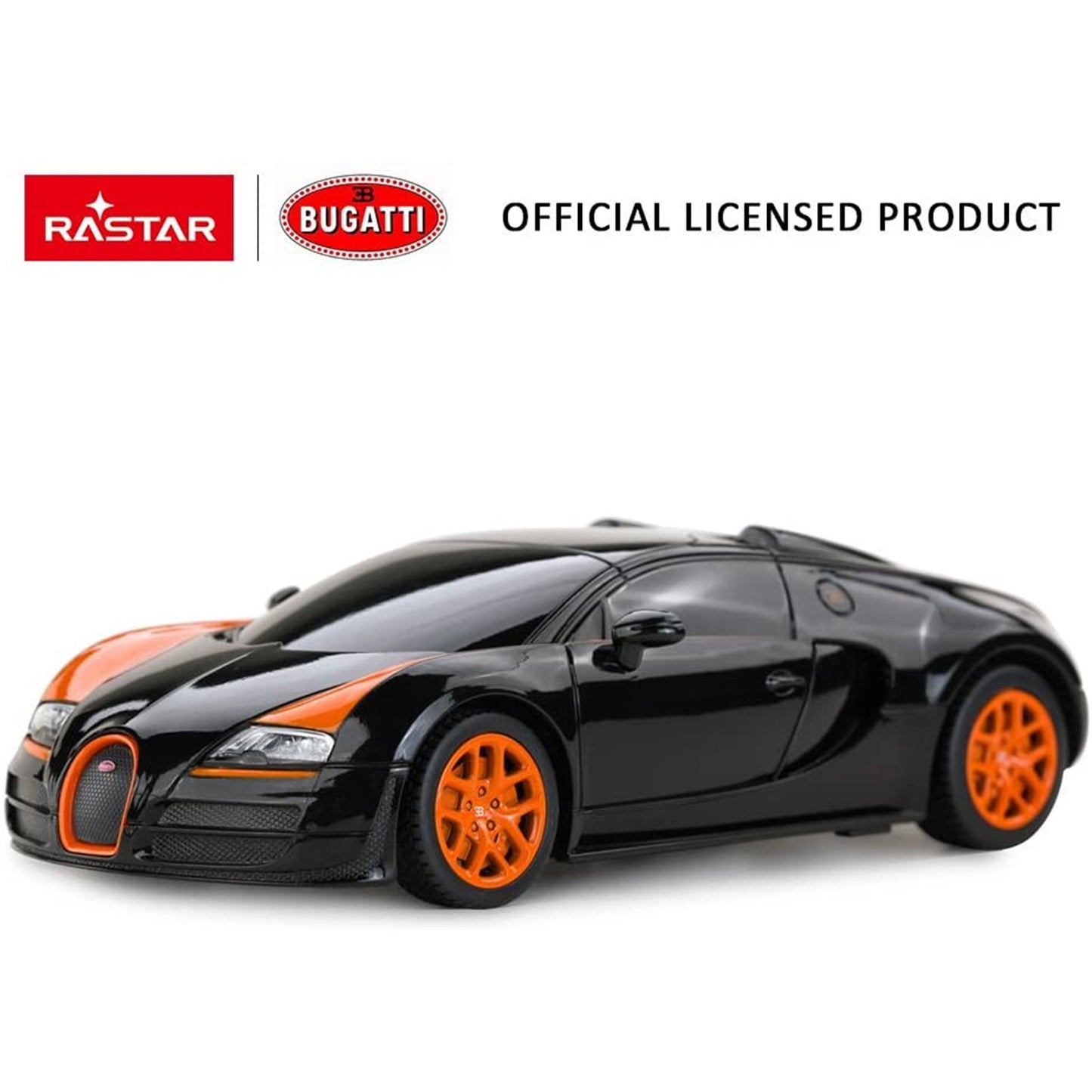 Masina cu telecomanda bugatti grand sport vitesse negru cu scara 1 la 18