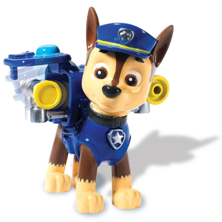 Figurina si insigna paw patrol chase politist 6.3 cm