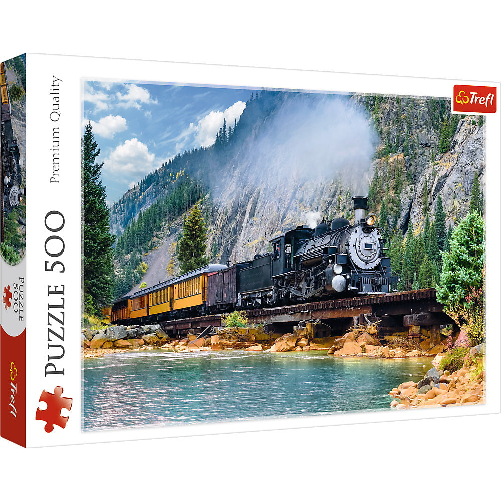 Puzzle trefl 500 tren prin munti