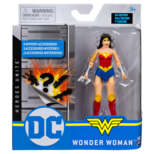 Figurina wonder woman 10cm flexibila cu accesorii