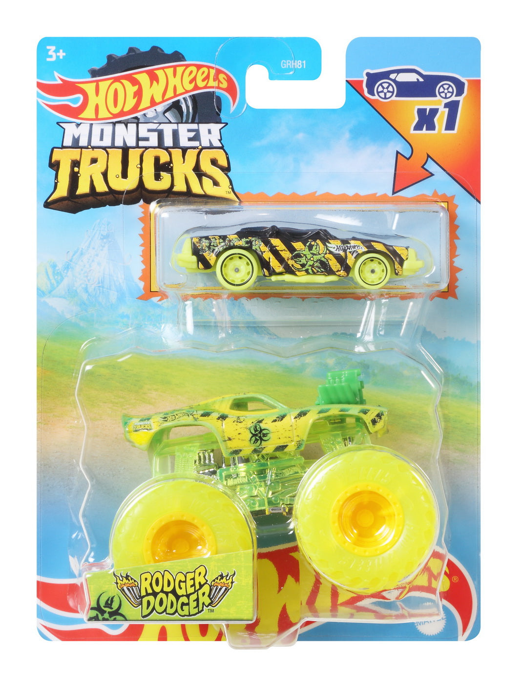 Hot wheels monster truck si masinuta metalica roger dodger