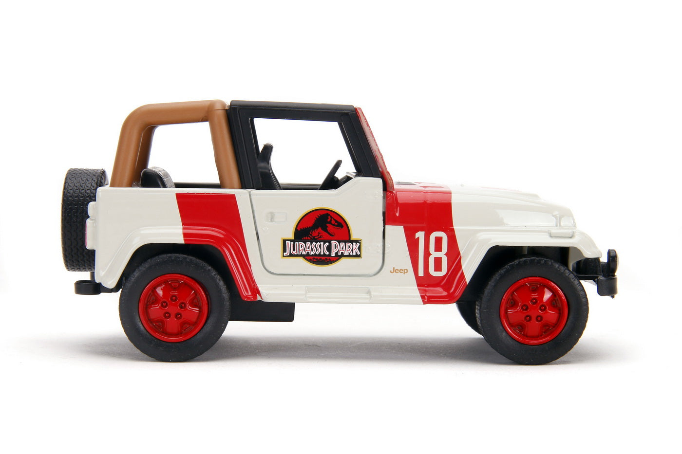 Jurassik park dino masinuta metalica jeep wrangler scara 1:32