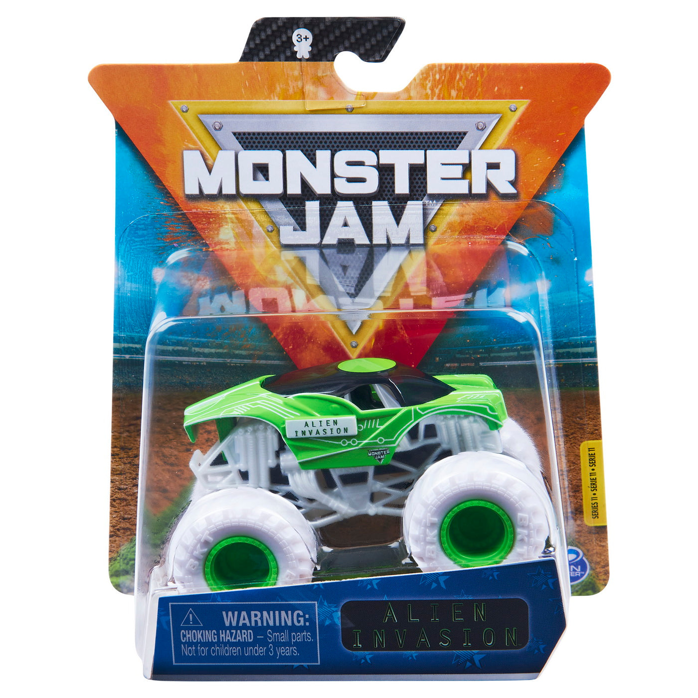 Monster jam masinuta metalica alien invasion scara 1 la 64