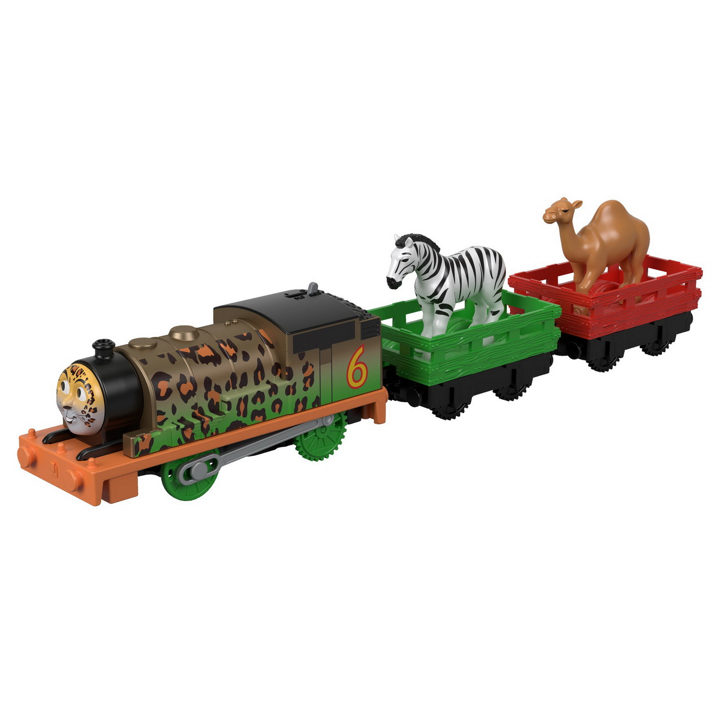 Thomas locomotiva percy animal party motorizata cu 2 vagoane