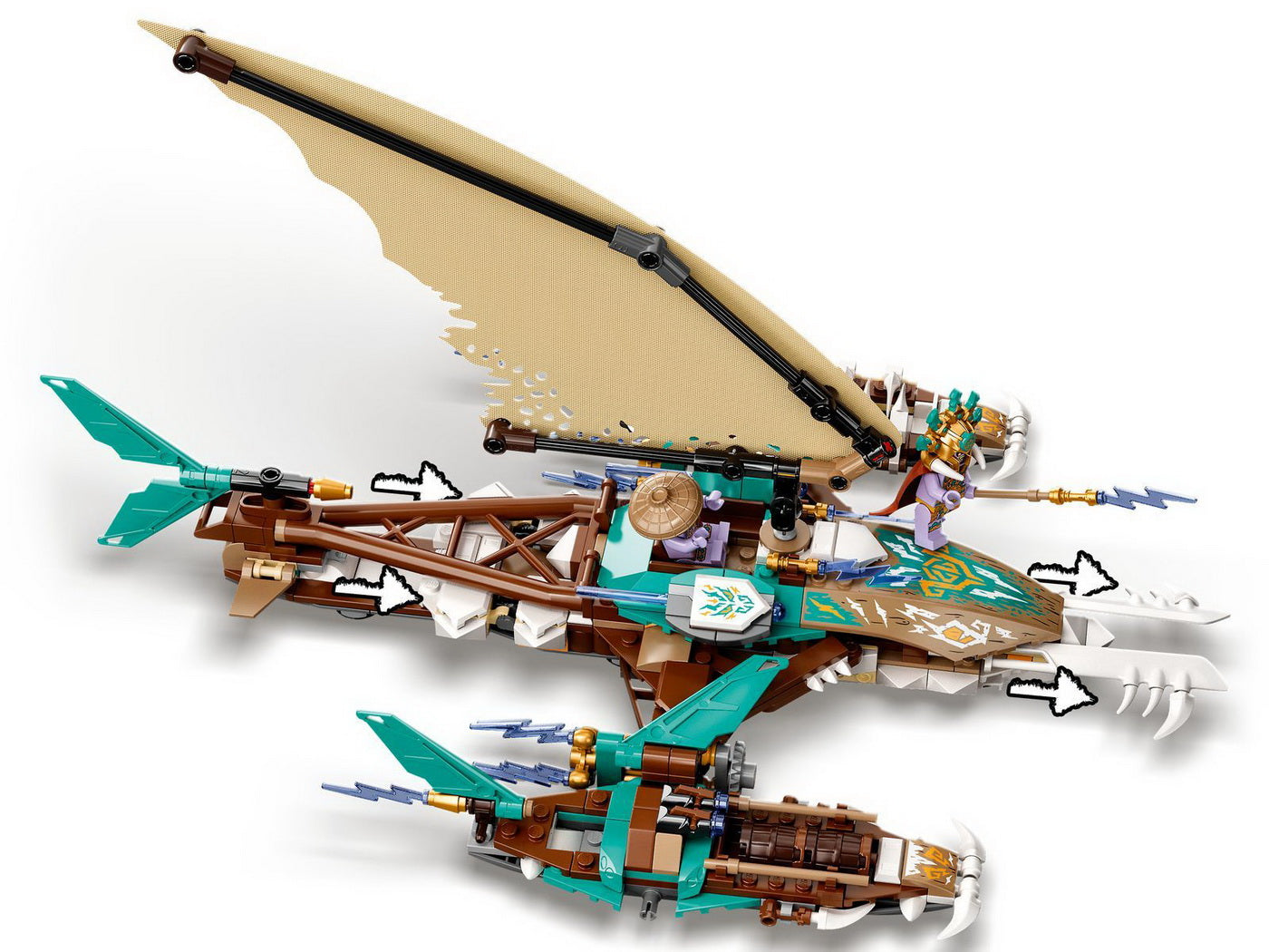 Lego ninjago lupta pe mare cu catamaranul 71748