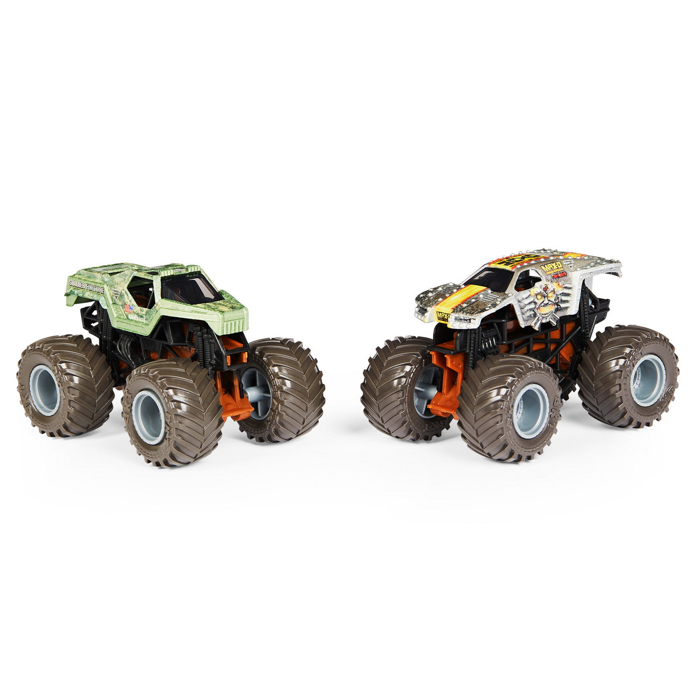 Monster jam set 2 masinute soldier fortune si max-d color change