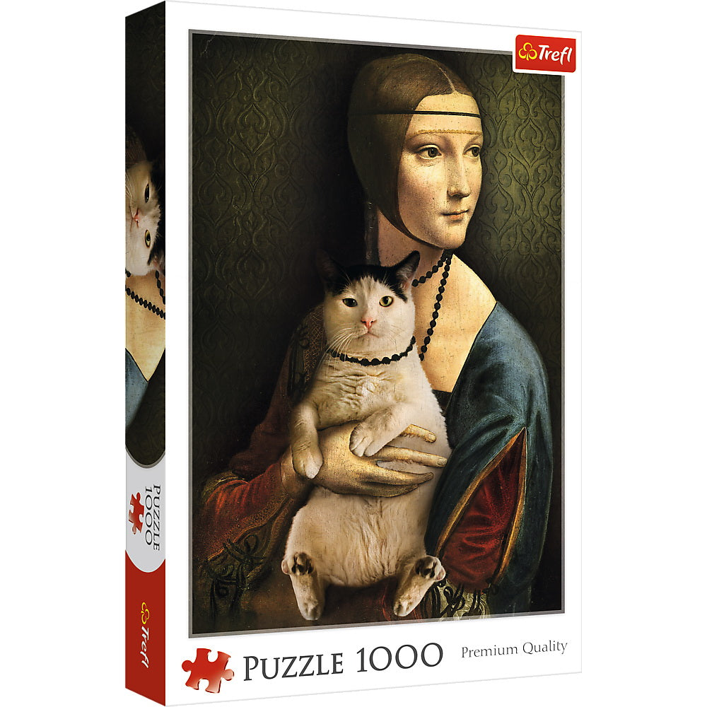 Puzzle 1000 doamna cu pisica