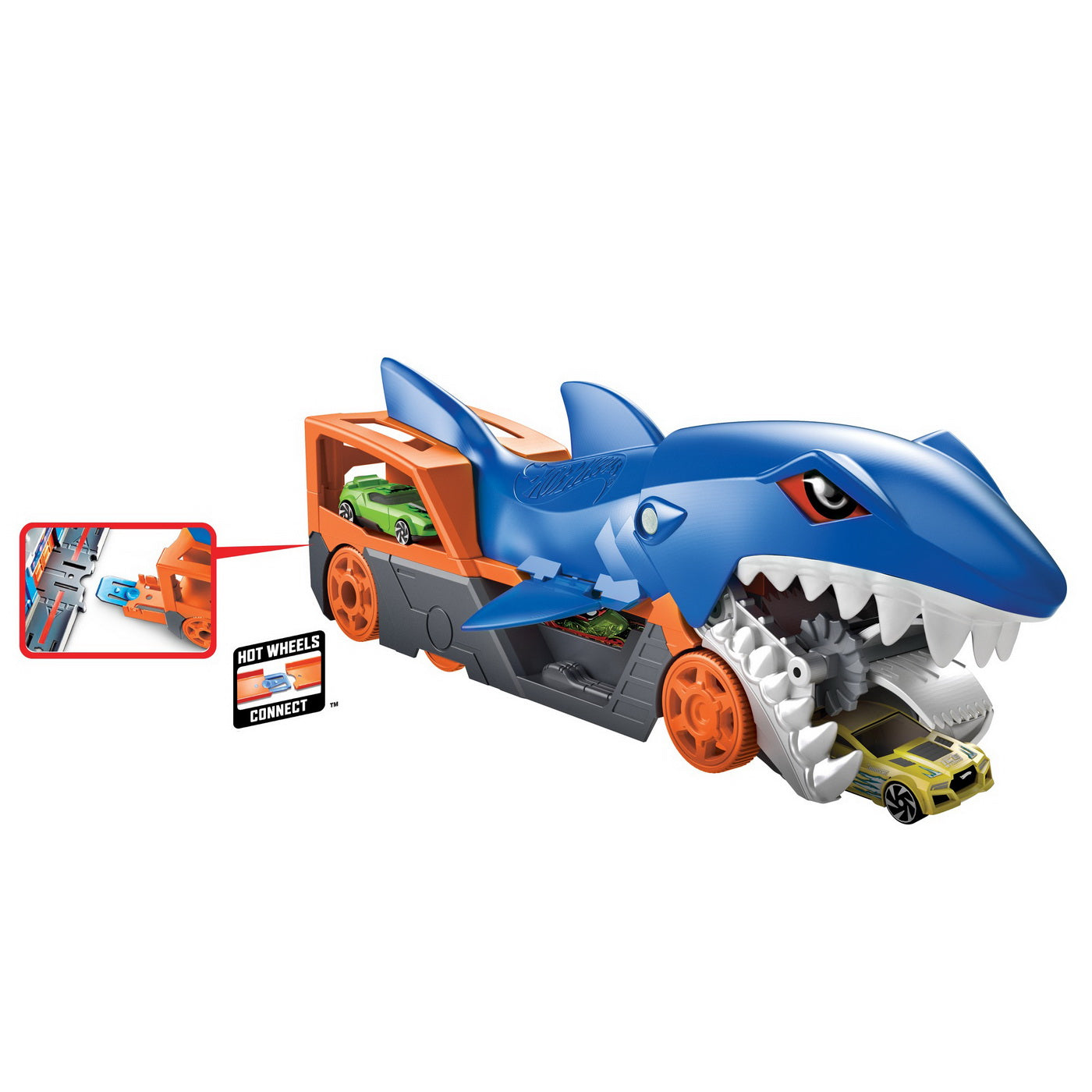 Hot wheels transportator rechin cu masinuta inclusa