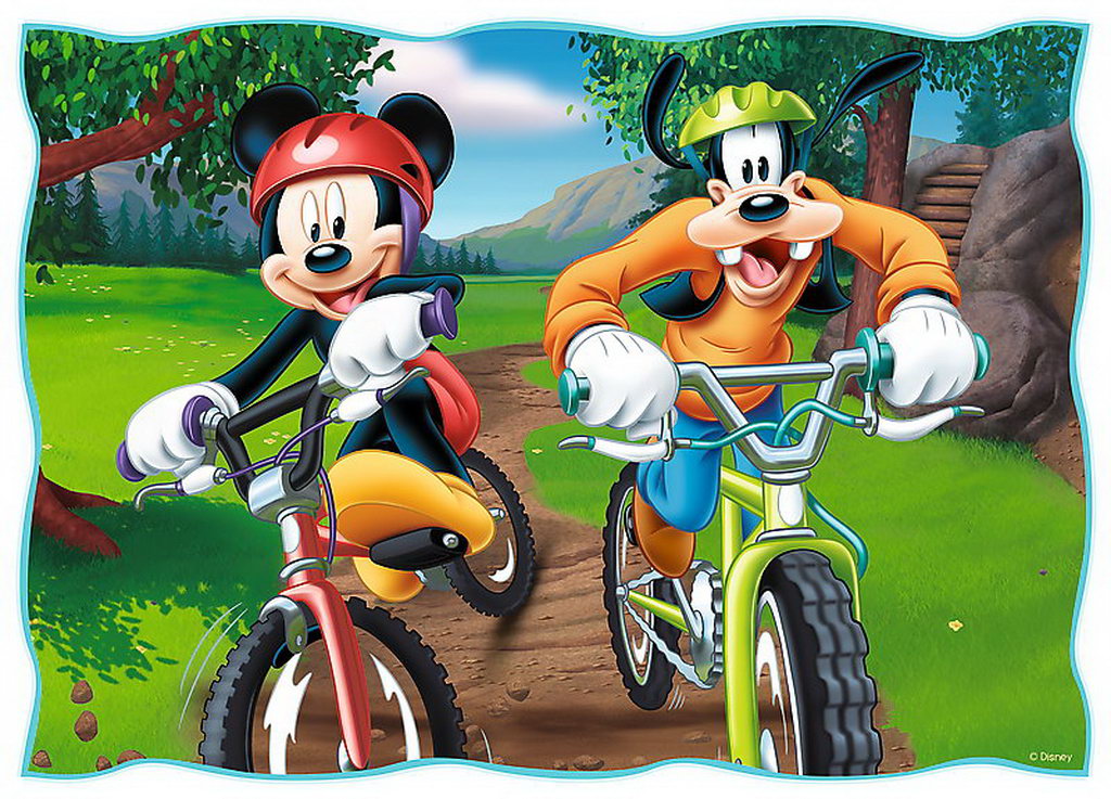 Puzzle trefl 4in1 in parc cu mickey