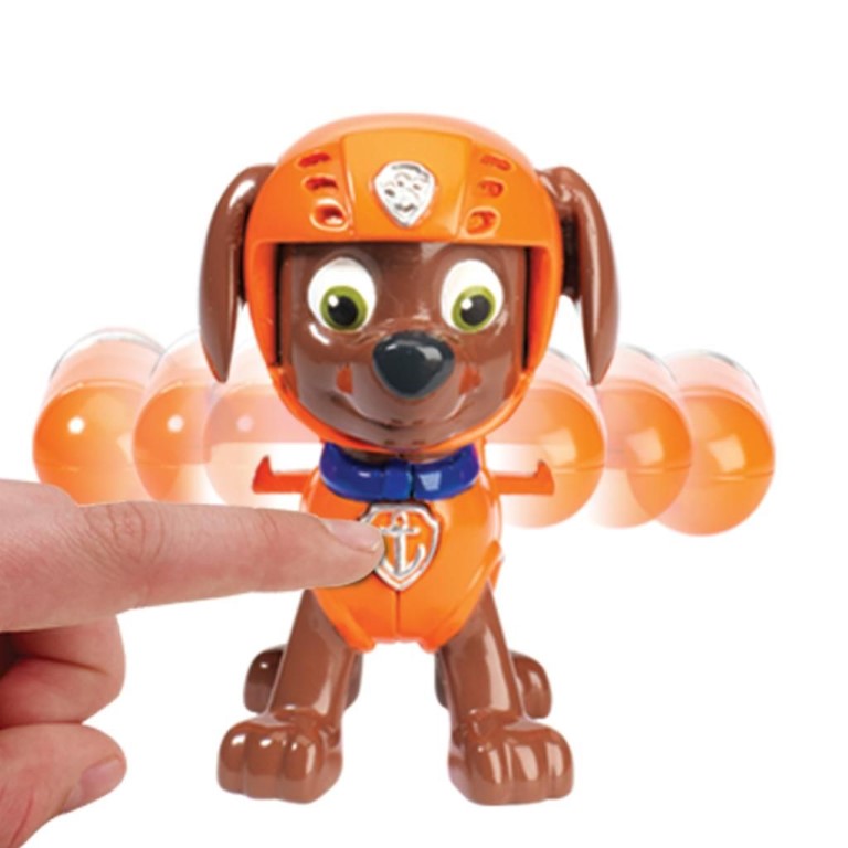 Figurina si insigna paw patrol zuma salvamar 6.3 cm